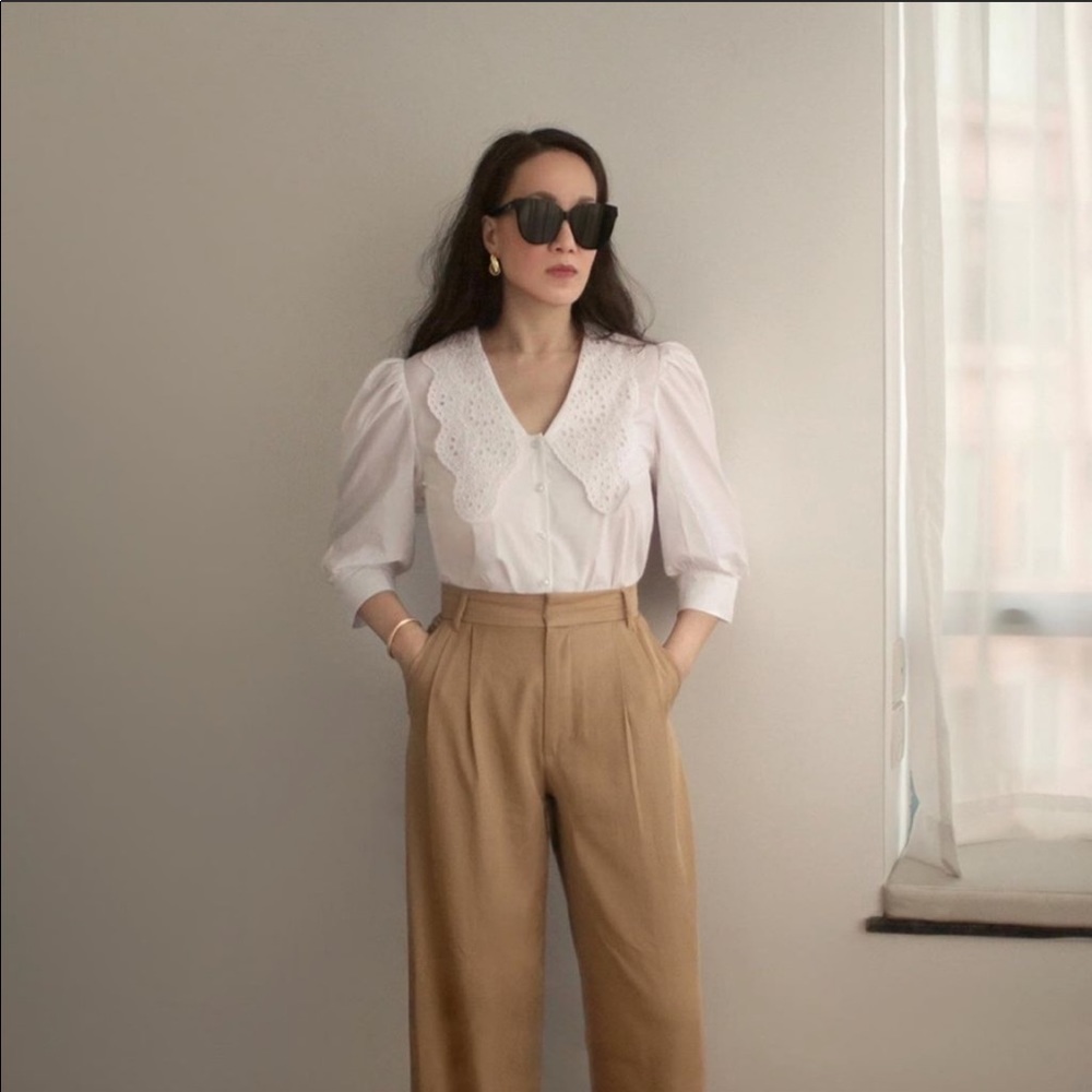 Zara Pleated Wide Leg Pants - Picture 4 of 16